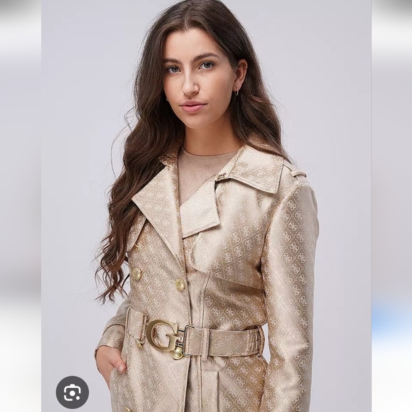 NWT Guess Diletta Logo Trench Coat - Picture 6 of 6